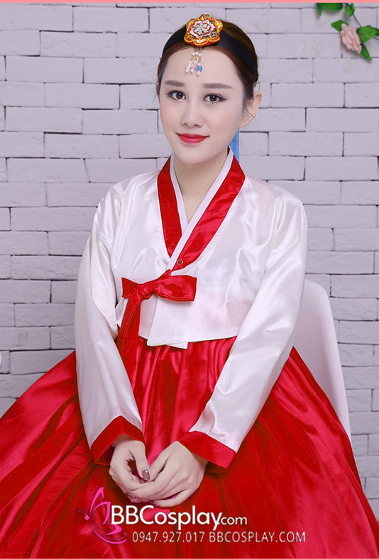 Hanbok đen váy đỏ size S