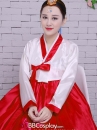 Hanbok Hàn Quốc Giá Rẻ Áo Trắng Váy Đỏ