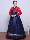 Hanbok Hàn Quốc Áo Đỏ Váy Xanh Giá Rẻ Vải Taffa