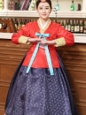 Hanbok Hàn Quốc Đỏ Váy Xanh