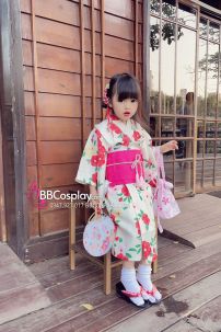 Kimono Nhật Cho Bé Gái Mẫu Mới 2023