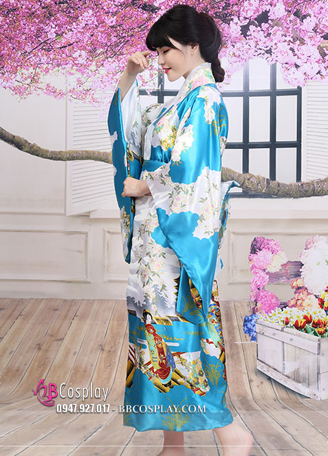 Kimono Phi Bóng Xanh