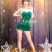 Trang Phục Noel Sexy Nhung Xanh - Có Ảnh Thật