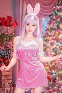 Váy Chụp Ảnh Noel Bunny Hồng Nhạt - Có Ảnh Thật