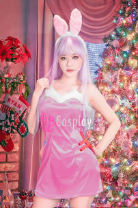 Váy Chụp Ảnh Noel Bunny Hồng Nhạt - Có Ảnh Thật