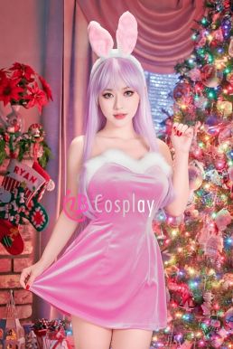 Váy Chụp Ảnh Noel Bunny Hồng Nhạt - Có Ảnh Thật