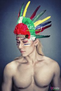 Nón Thổ Dân Lông Chim 7 Màu - Sội Lông Nhỏ