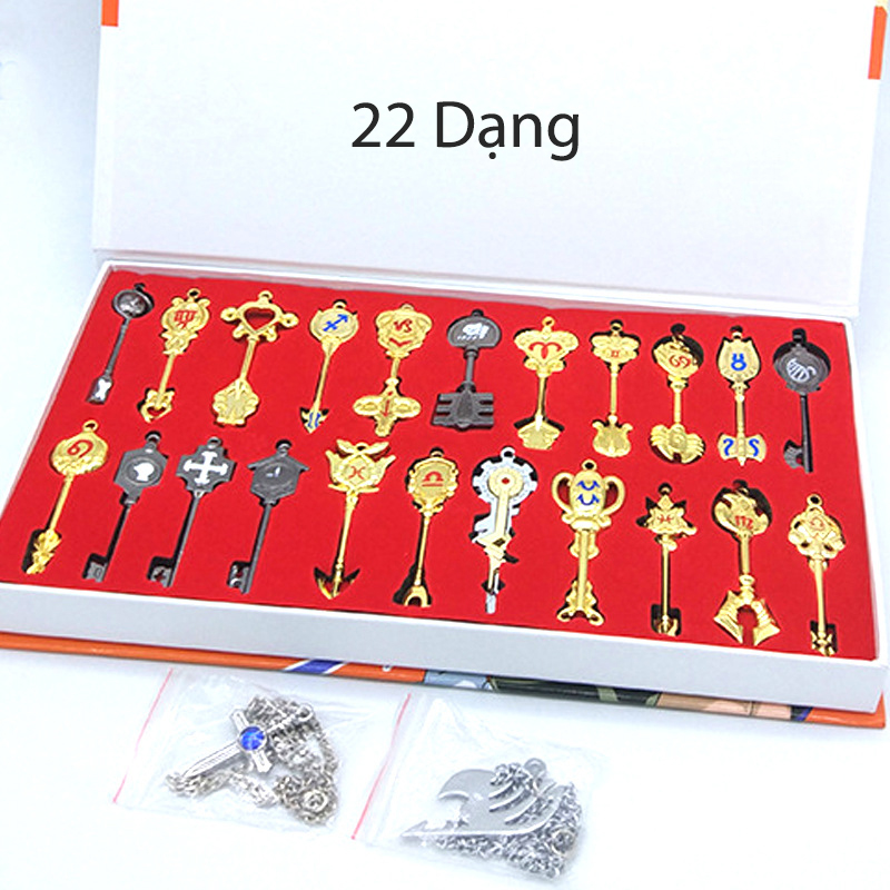 Bộ Chìa Khóa Tinh Linh Fairy Tail 12 Chìa Lớn 8.5Cm