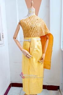 Trang Phục Thái Lan Tone Vàng Cho Nữ