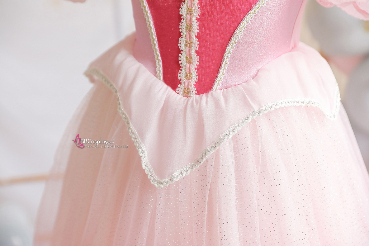 Váy công chúa Aurora - công chúa ngủ trong rừng màu hồng | Lazada.vn