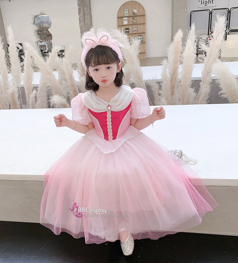 Đầm Công Chúa Aurora Cho Bé - Công Chúa Trong Sách