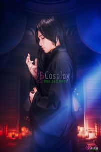 Yukata Nam Đen Trơn Ko Hoạ Tiết