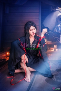 Yukata Nam Đen Trơn Ko Hoạ Tiết