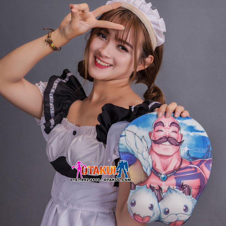 Lót Chuột 3D Braum- Oppai Mousepad