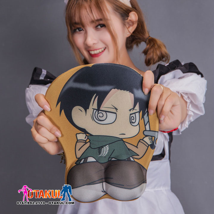 Lót Chuột 3D Levi- Oppai Mousepad
