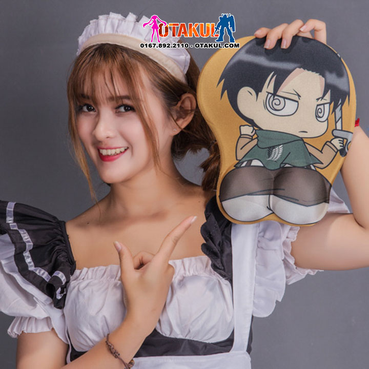 Lót Chuột 3D Levi- Oppai Mousepad