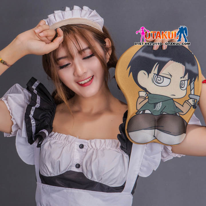 Lót Chuột 3D Levi- Oppai Mousepad