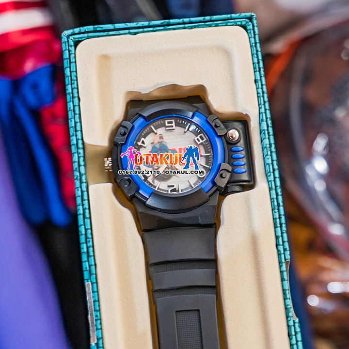 Đồng Hồ Conan Chống Nước Đen Xanh - Loại Có Lazer