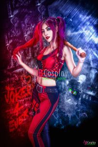 Đồ Harley Quinn Đỏ Đen