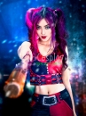 Trang Phục Harley Quinn Đỏ Đen