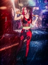 Trang Phục Harley Quinn Đỏ Đen