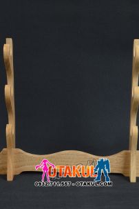 Giá Để Kiếm Gỗ Vàng Tự Nhiên Nguyên Khối 3 Tầng