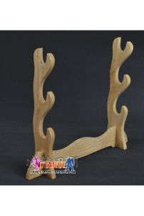 Giá Để Kiếm Gỗ Vàng Tự Nhiên Nguyên Khối 3 Tầng