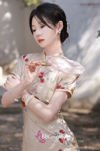 Sườn Xám Xuân Hạ Dáng Dài Xẻ Tà