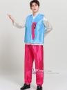 Trang Phục Hanbok Nam Áo Xanh Quần Hồng Sen