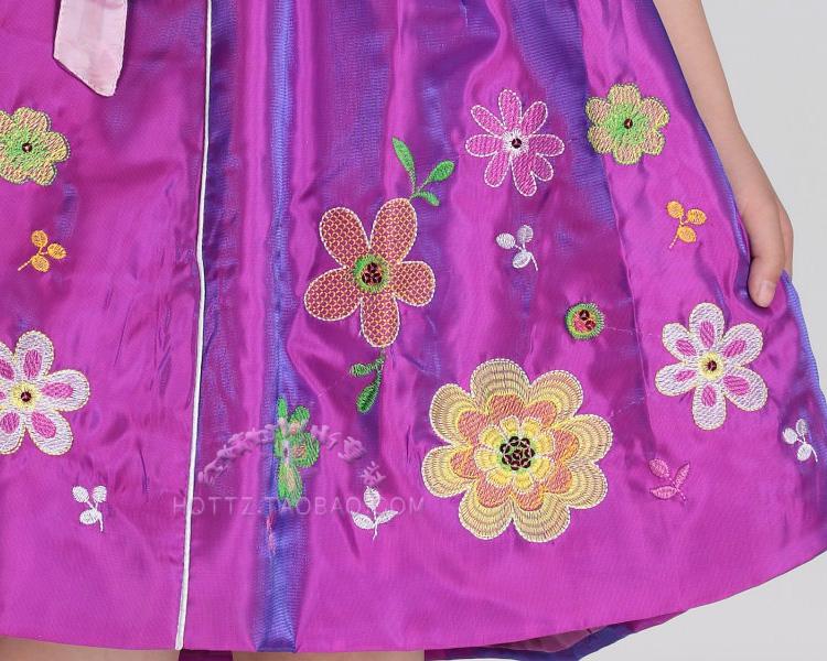Hanbok Trẻ Em Mẫu Cách Tân Váy Ngắn Áo Hồn Váy Hồng