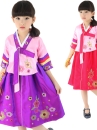 Hanbok Trẻ Em Cách Tân Mẫu Váy Ngắn Áo Tím Váy Tím
