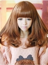 Tóc Giả Teen Girl Nâu Xoăn Nhẹ