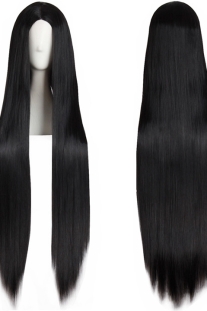 Tóc Giả Đen 2 Mái Dài 80-100Cm 6712