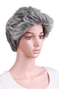 Tóc Giả Nữ Trung Niên Muối Tiêu