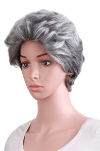 Tóc Giả Nam Muối Tiêu Xoăn