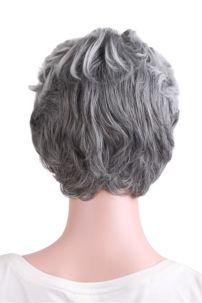 Tóc Giả Nam Muối Tiêu Xoăn