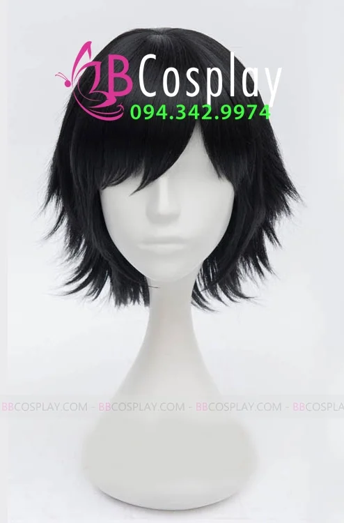 Tóc Giả Sasuke - Tóc Giả Nam Đen Ngắn Chưa Style