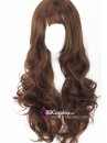 Tóc Giả Nâu Dài Xoăn Mái Ngắn