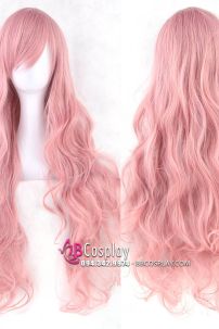 Tóc Dài Xoăn Cơ Bản Hồng Pastel