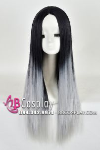 Tóc Đen Ombre Trắng 60Cm