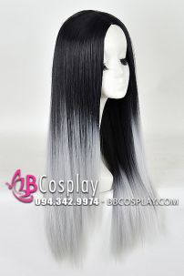 Tóc Đen Ombre Trắng 60Cm