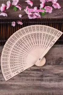 Quạt Xếp Gỗ Trơn 20Cm