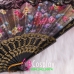 Quạt Hoa Cúc Ren Đen