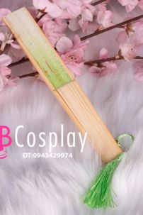 Uchiwa Quạt Vải Nhật Bản Hồng