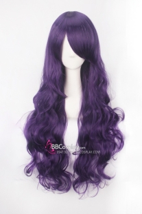 Tóc Tím Dài Xoăn Dài 80Cm