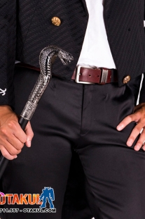 Gậy Quý Tộc Đầu Rắn Màu Crom