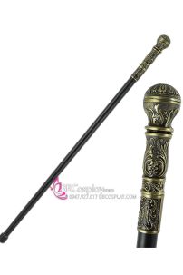 Gậy Quý Tộc Vàng - Bạc Đồng Trạm Trổ Hoa Văn Tinh Xảo Sang Chảnh Quý Phái