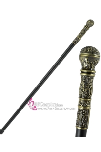 Gậy Quý Tộc Vàng - Bạc Đồng Trạm Trổ Hoa Văn Tinh Xảo Sang Chảnh Quý Phái