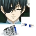 Black Butler Ciel Phantomhive Prop Finger Nhẫn Blue & Dây Chuyền
