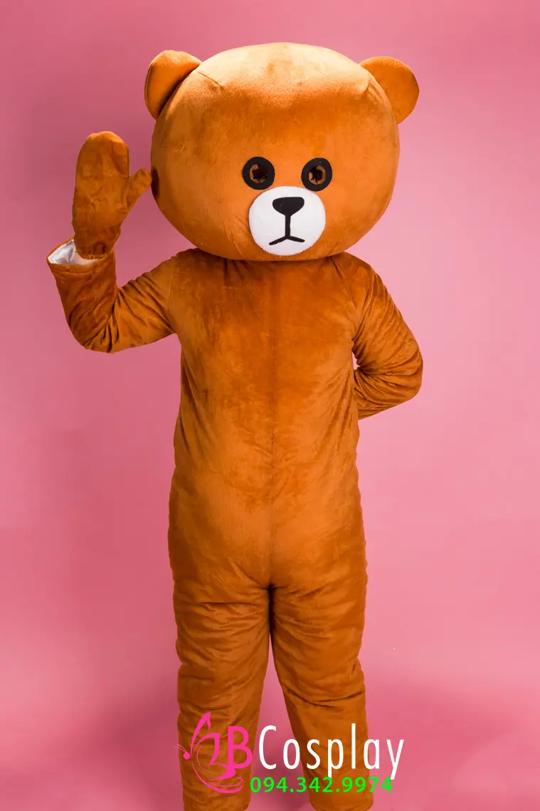 Trang Phục Mascot Gấu Brown Màu Nâu